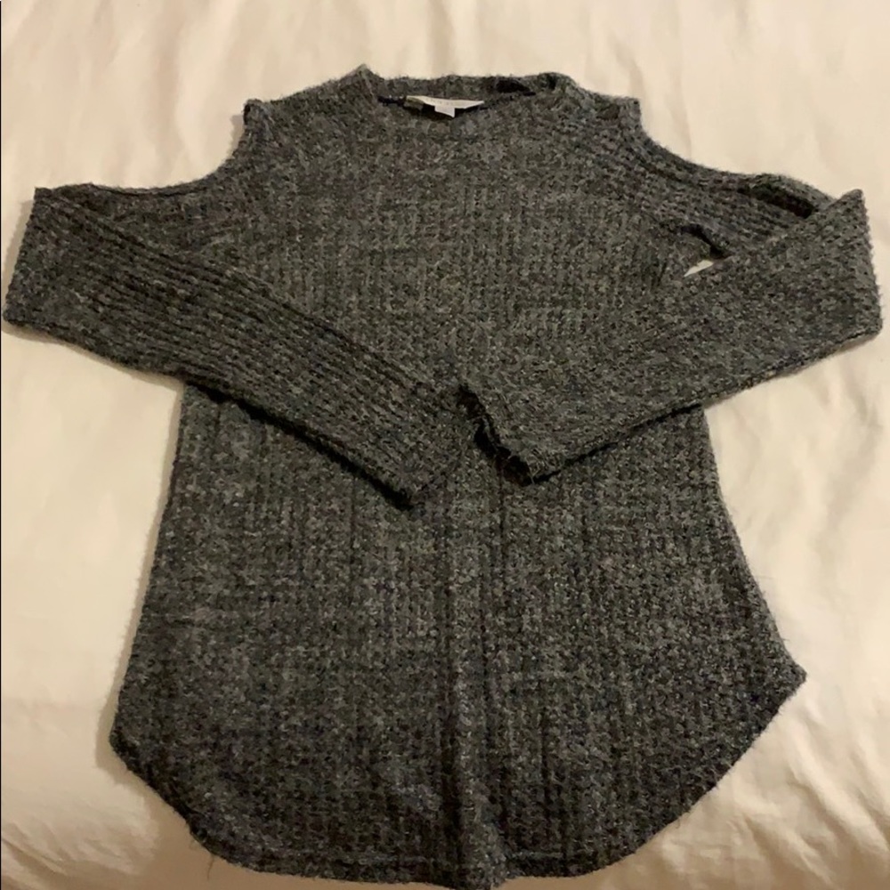 Cold shoulder sweater